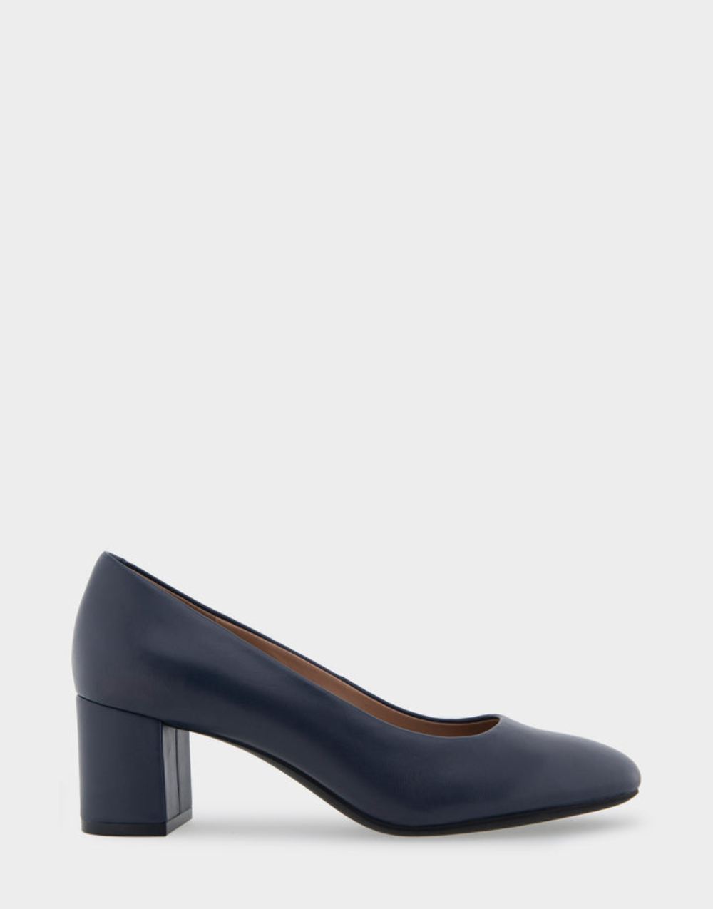 Women's | Ebel Navy Genuine Leather Mid Heel Pump