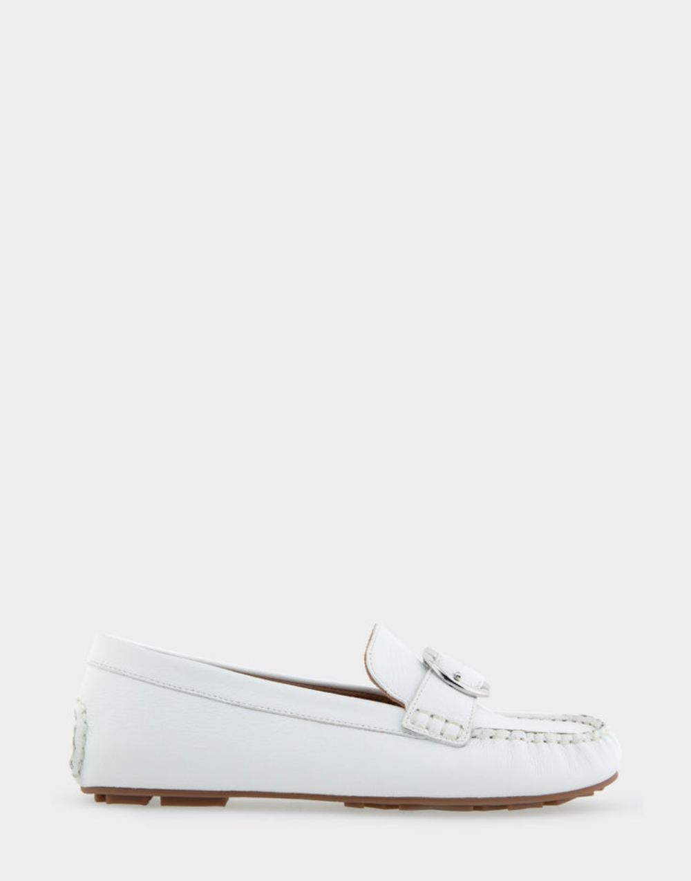 Women's | Case White Leather Ornamented Driver