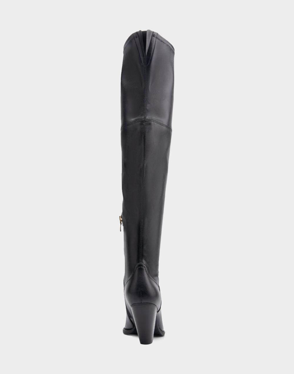 Women's | Lewes Black Faux Leather Heeled Over The Knee Boot