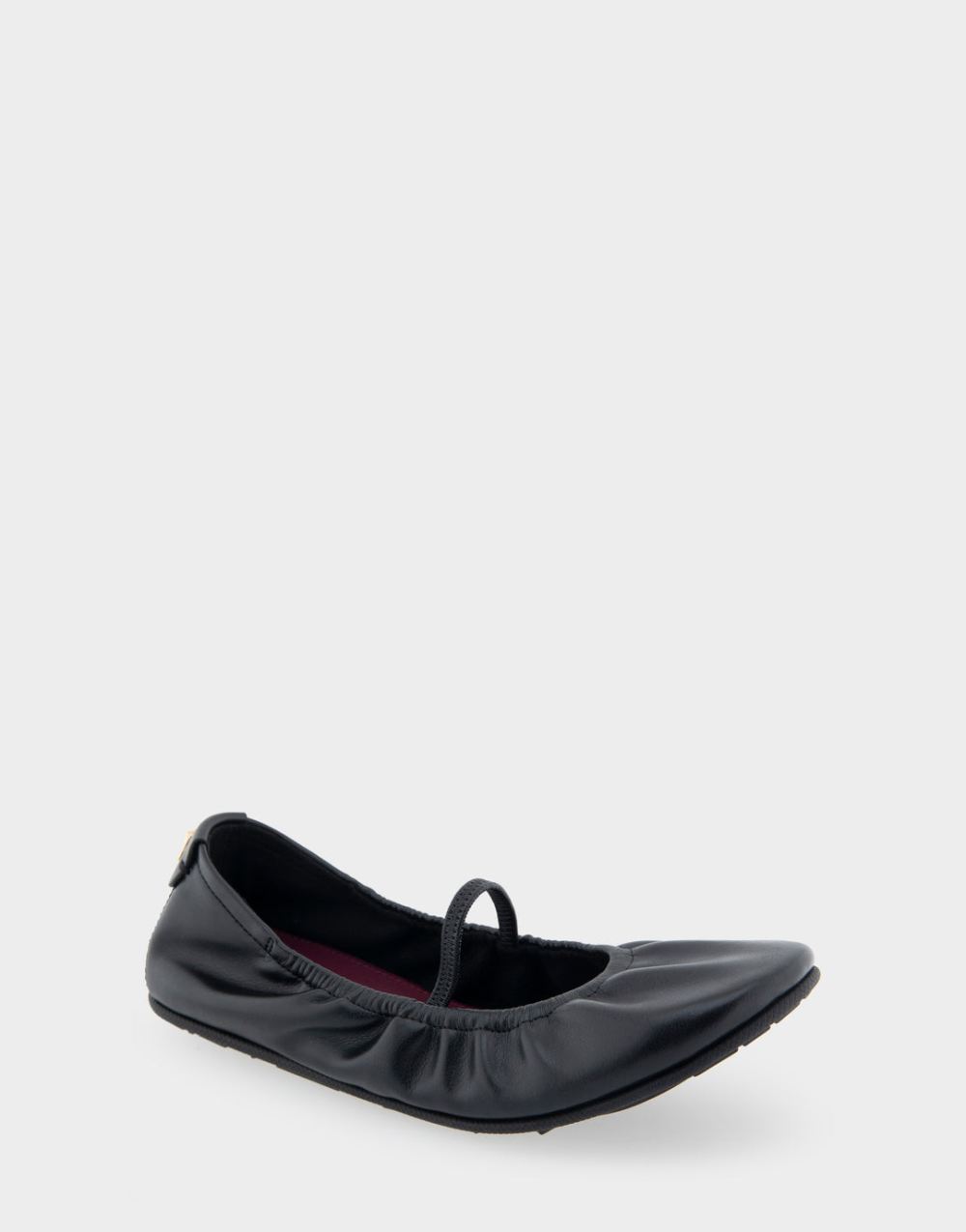 Women's | Penelope Black Faux Leather Foldable Ballet Flat