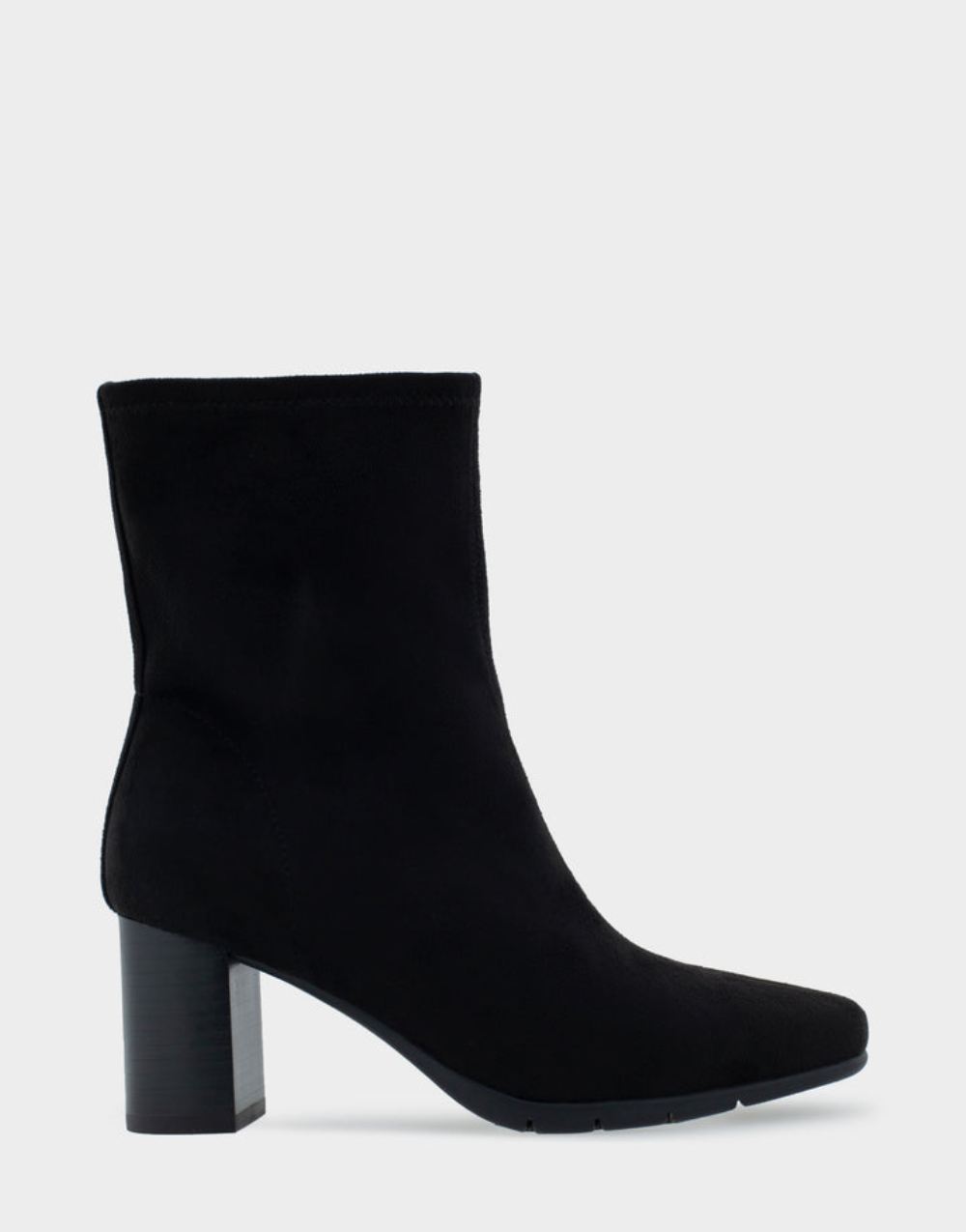 Women's | Miley Black Stretch Gabardine Heeled Ankle Boot