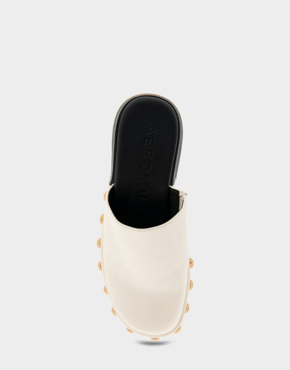 Women's | Faye Eggnog Leather Grommet Detail Clog