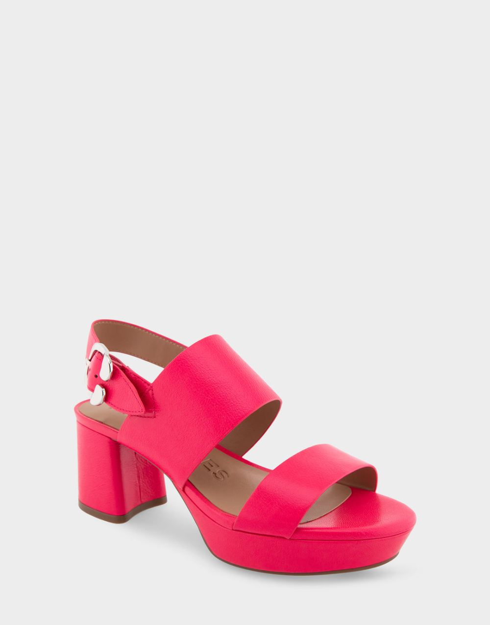 Women's | Camera Pink Faux Leather Platform Sandal