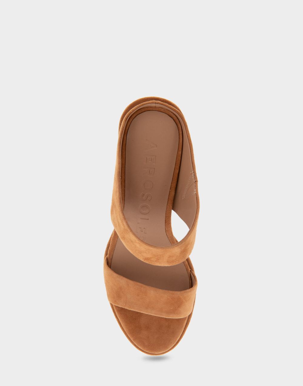 Women's | Nika Tan Suede Two Band Block Heel Sandal