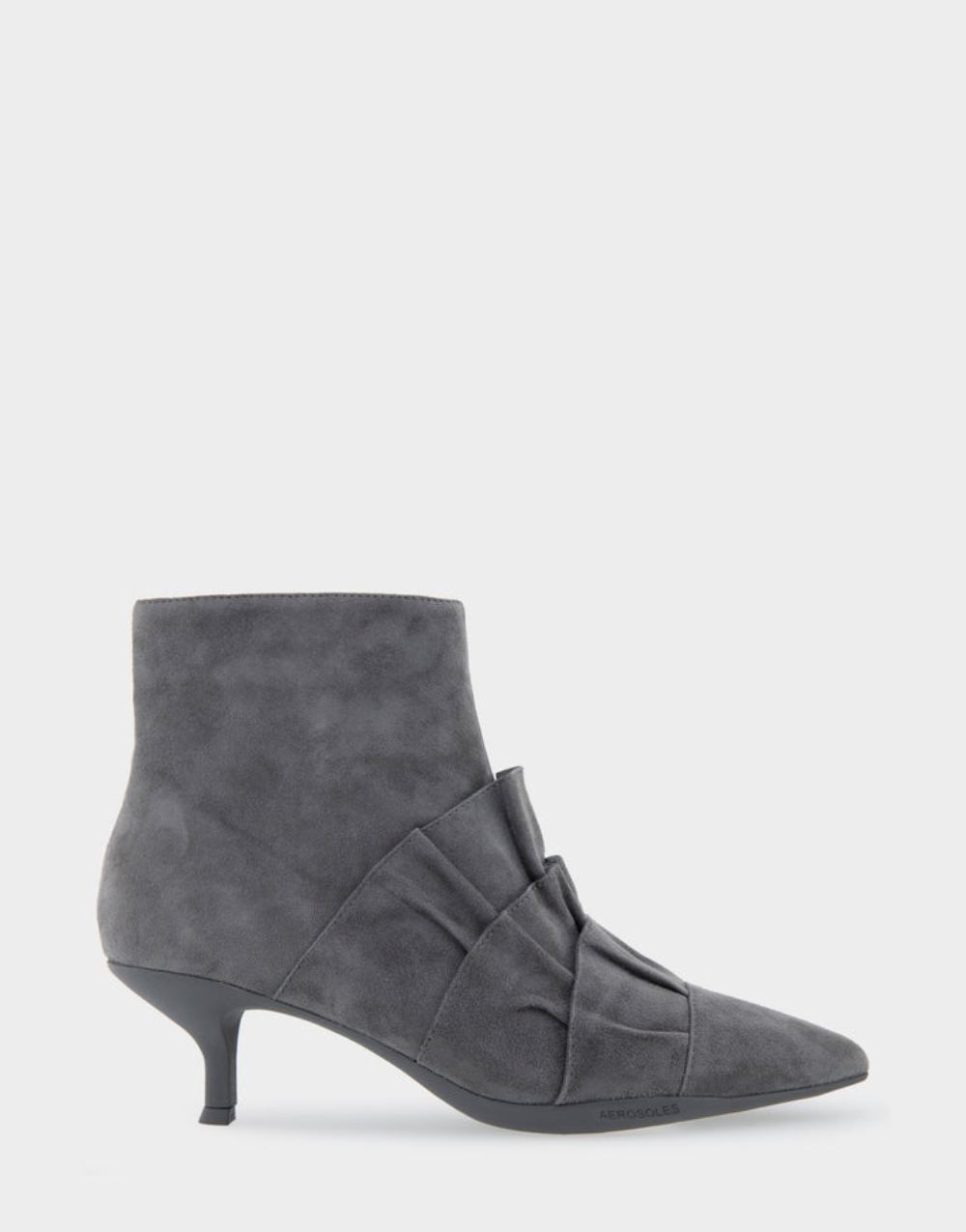 Women's | Loloa Quiet Shade Genuine Suede Kitten Heel Ankle Boot