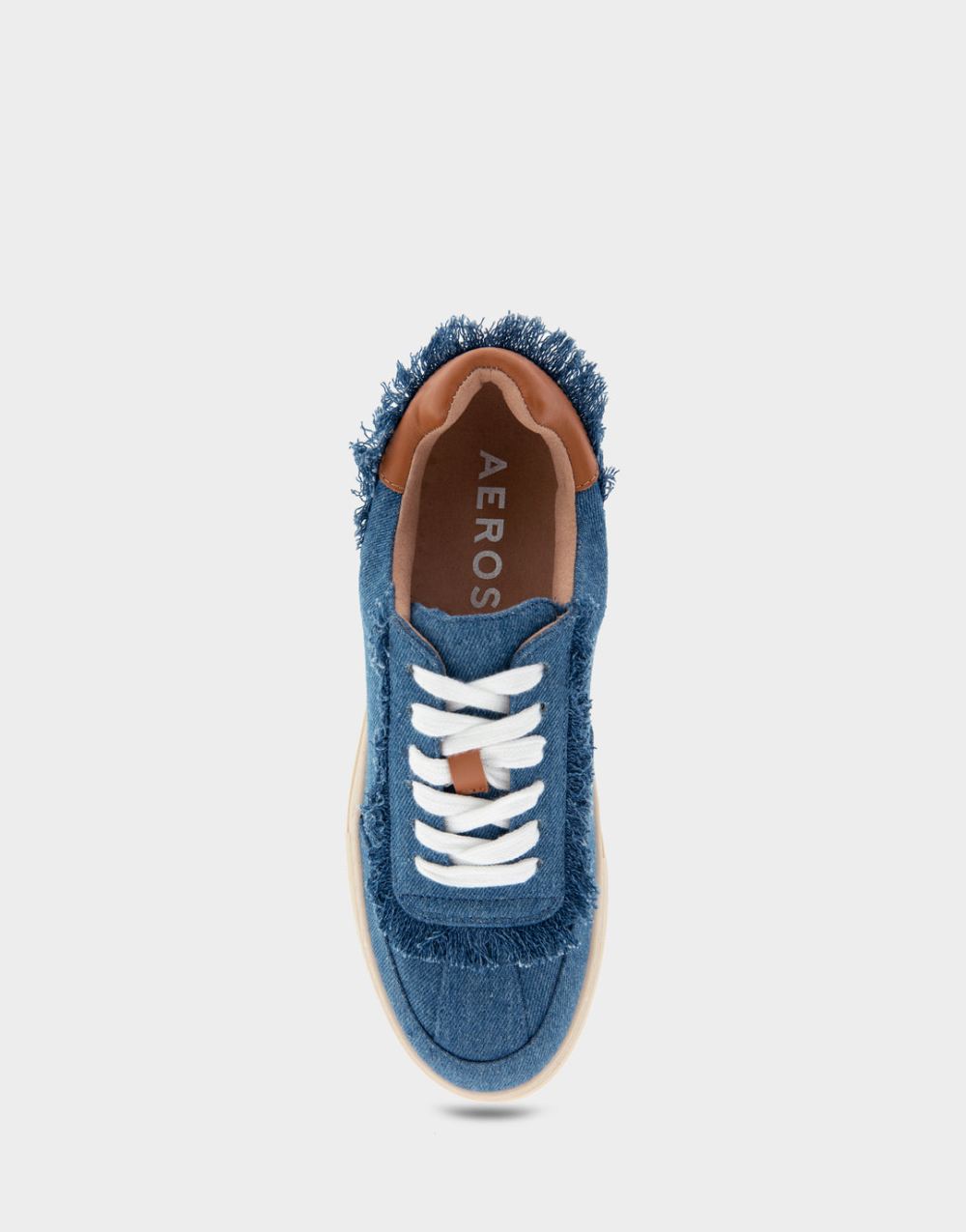 Women's | Bramston Denim Blue Lace Up Flatform Sneaker