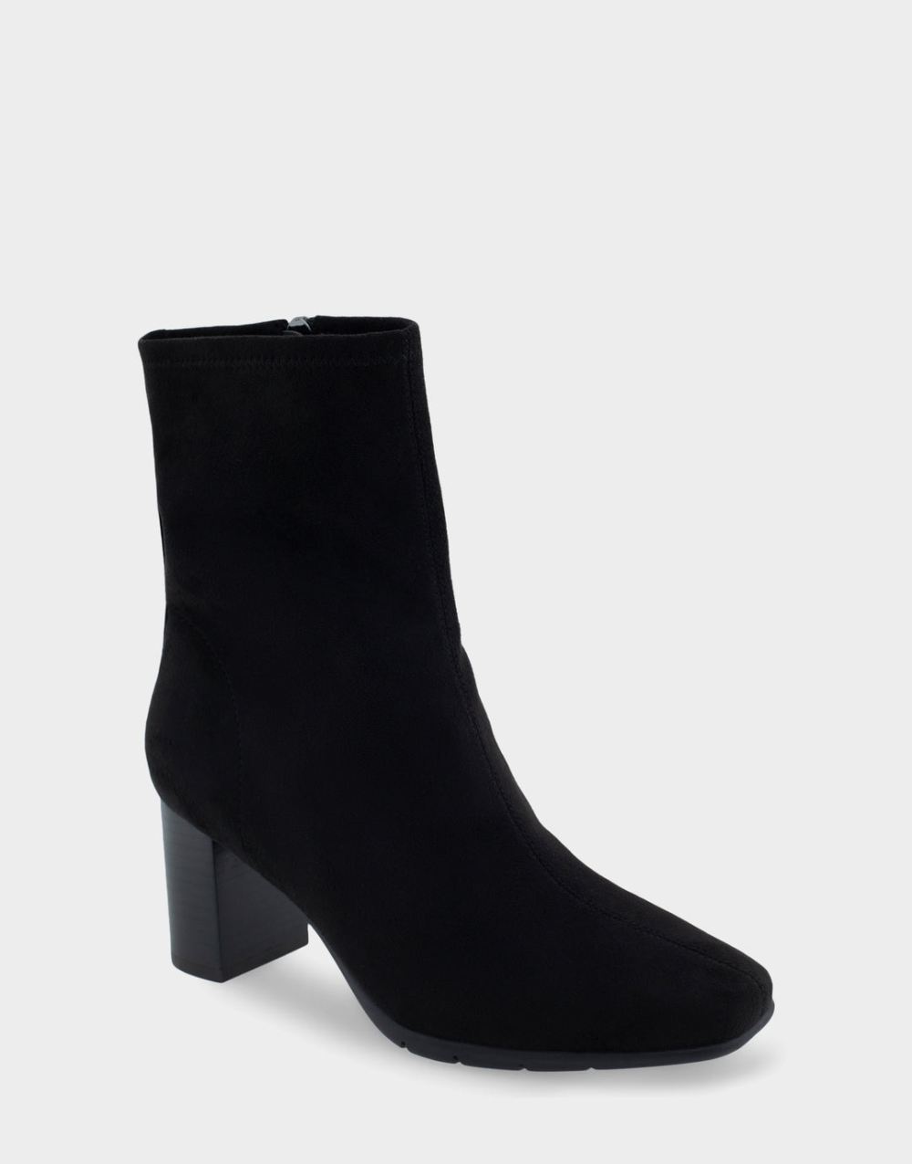 Women's | Miley Black Stretch Gabardine Heeled Ankle Boot