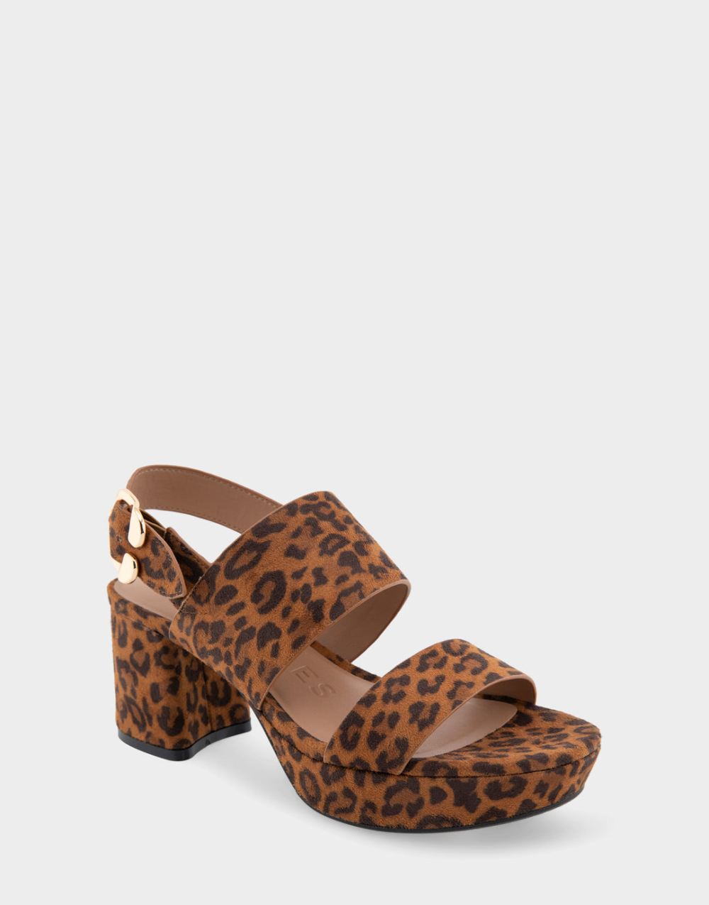 Women's | Camera Leopard Print Faux Suede Platform Sandal