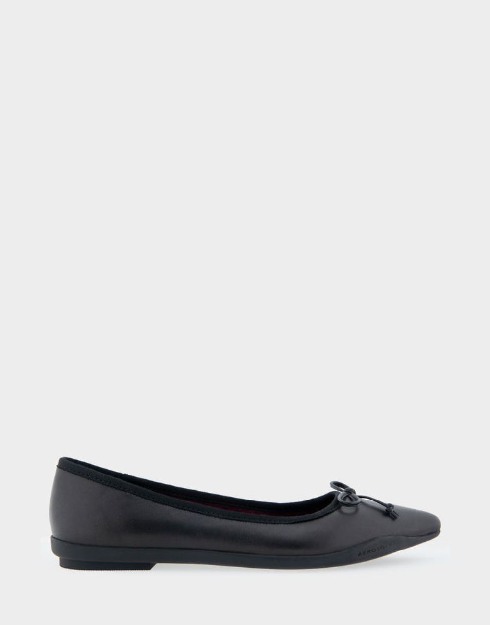 Women's | Dumas Black Genuine Leather Point Toe Flat