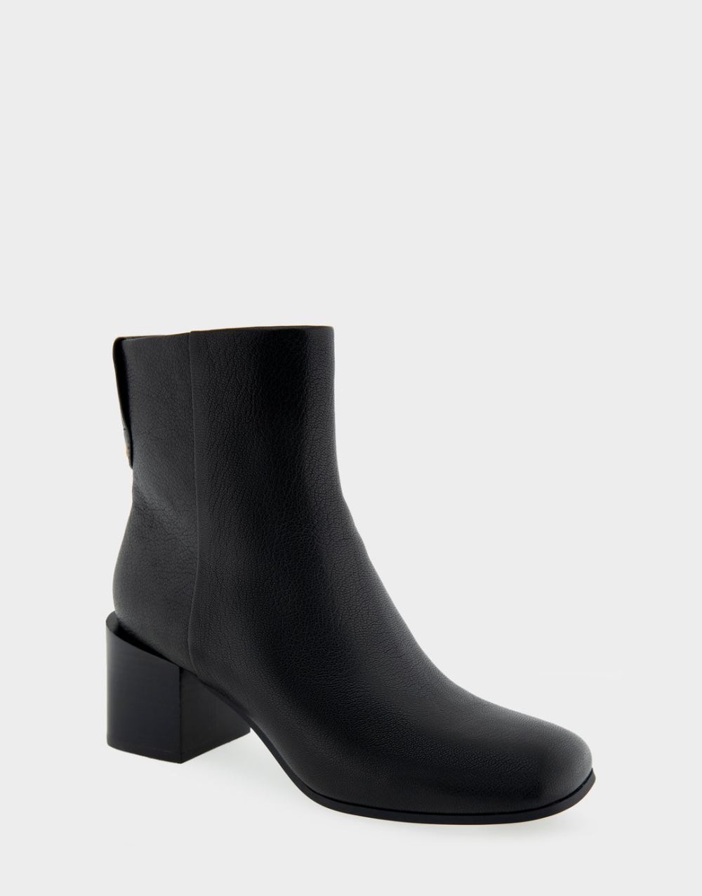 Women's | Ortona Black Genuine Leather Heeled Ankle Boot