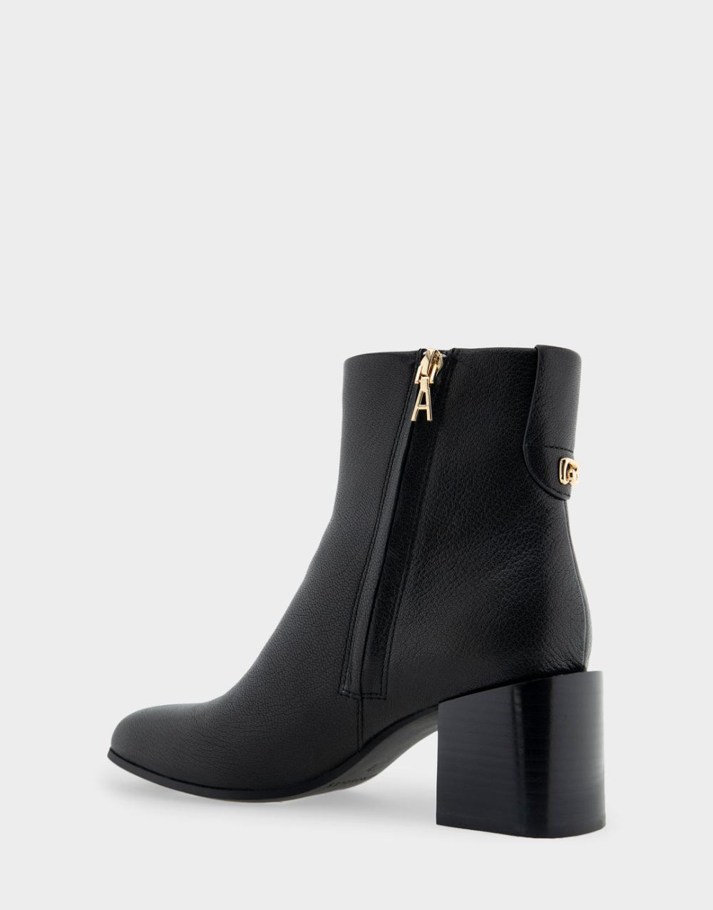 Women's | Ortona Black Genuine Leather Heeled Ankle Boot