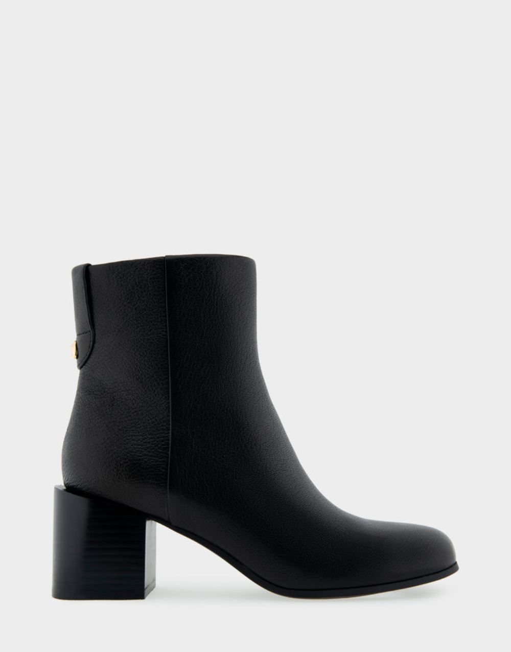 Women's | Ortona Black Genuine Leather Heeled Ankle Boot