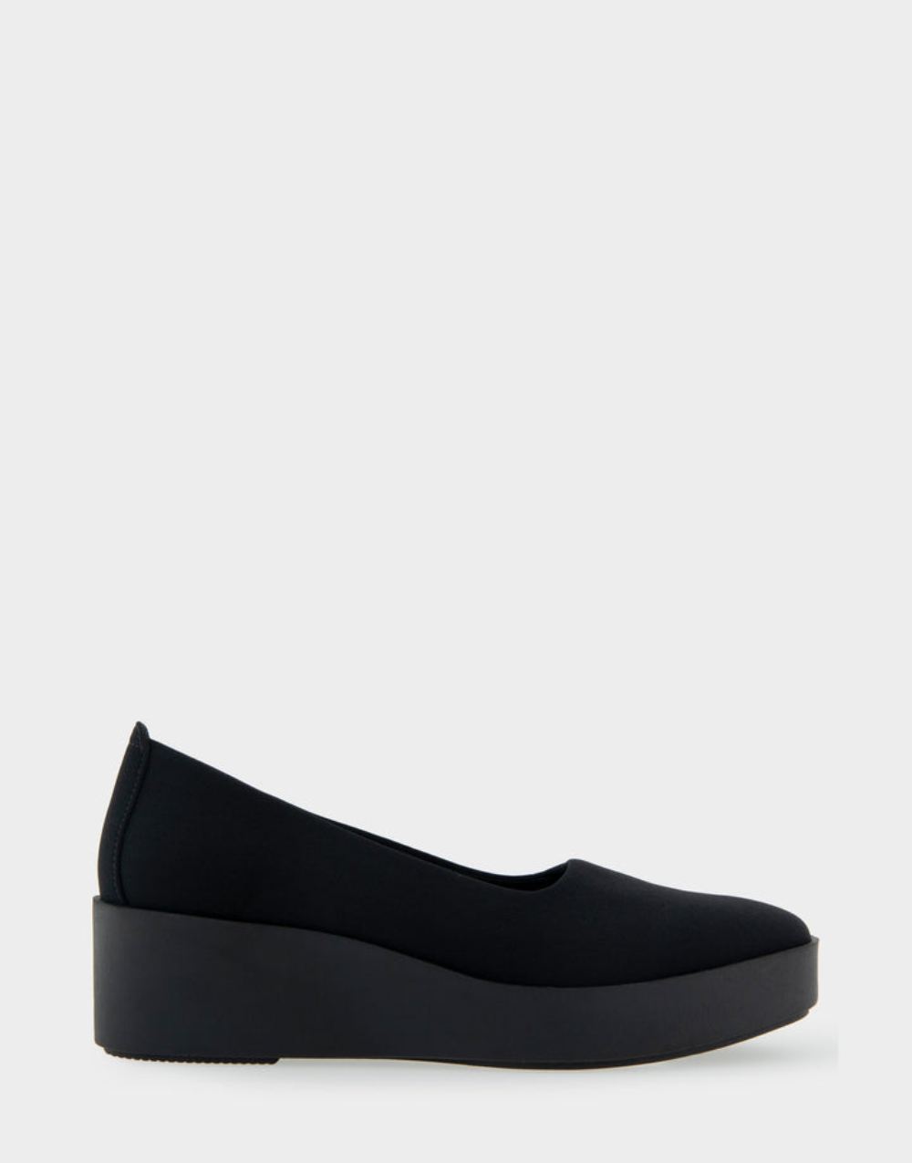 Women's | Cowley Black Stretch Gabardine Fabric Flatform Shoe