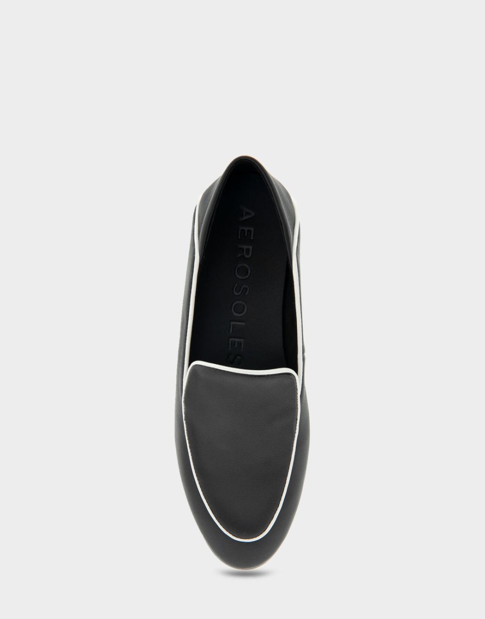 Women's | Bay Black Leather Collapsible Back Loafer