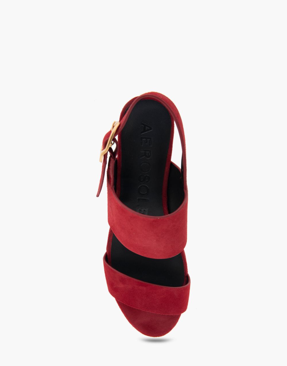 Women's | Camera Pomegranate Genuine Suede Platform Sandal