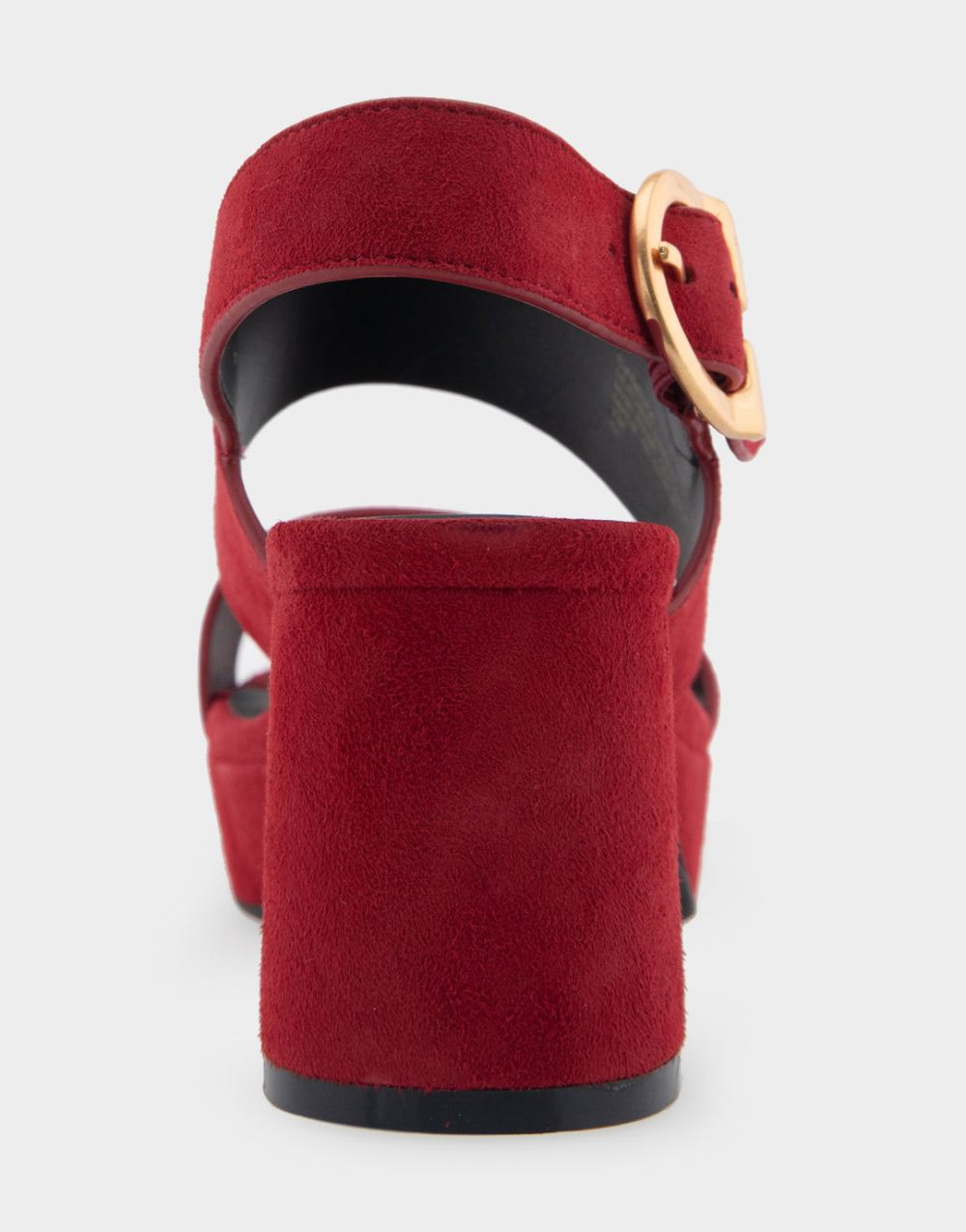 Women's | Camera Pomegranate Genuine Suede Platform Sandal