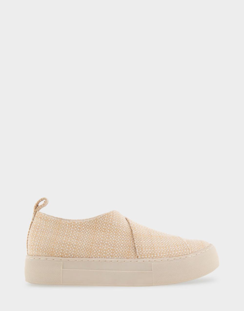 Women's | Brighton Sand Raffia Combo Slip On Hidden Wedge Sneaker