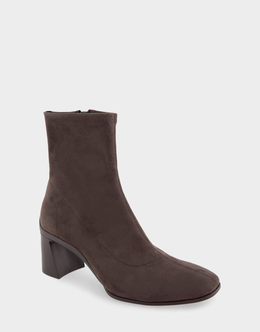 Women's | Corinda Java Stretch Faux Suede Heeled Ankle Boot