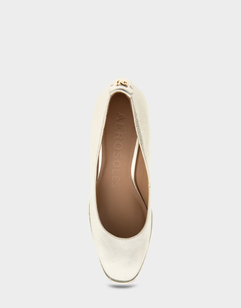 Women's | Aurora Soft Gold Leather Sculpted Wedge Pump