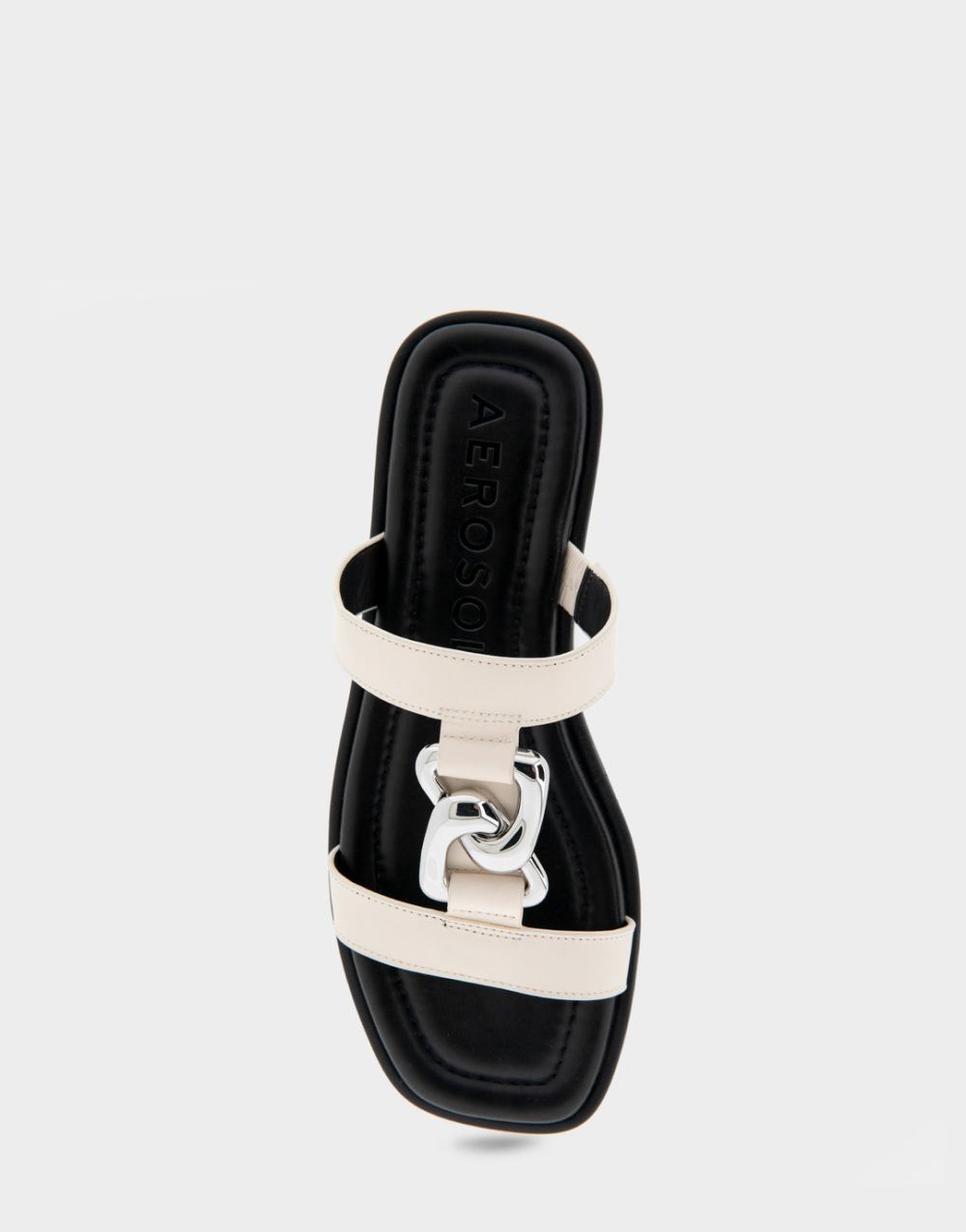 Women's | Boston Eggnog Leather Ornamented T-Strap Slide Sandal