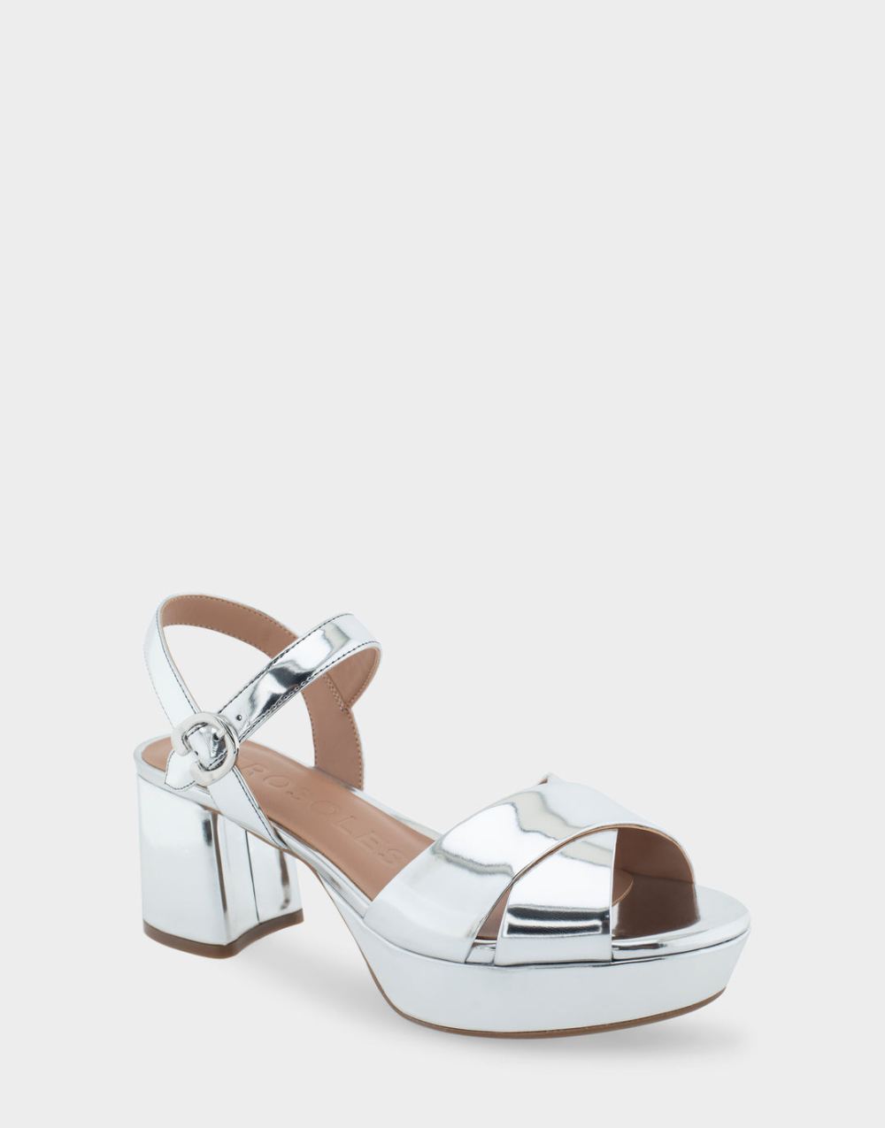 Women's | Cosmos Silver Faux Leather Platform Sandal