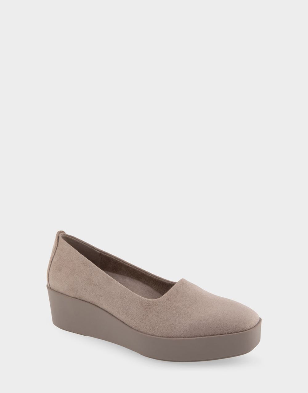 Women's | Cowley Trench Coat Stretch Faux Suede Flatform Shoe