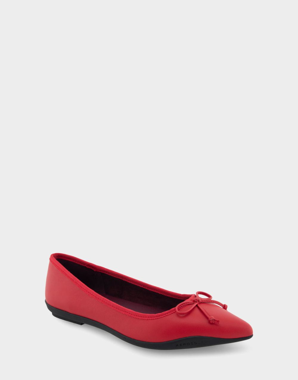 Women's | Dumas Red Genuine Leather Point Toe Flat