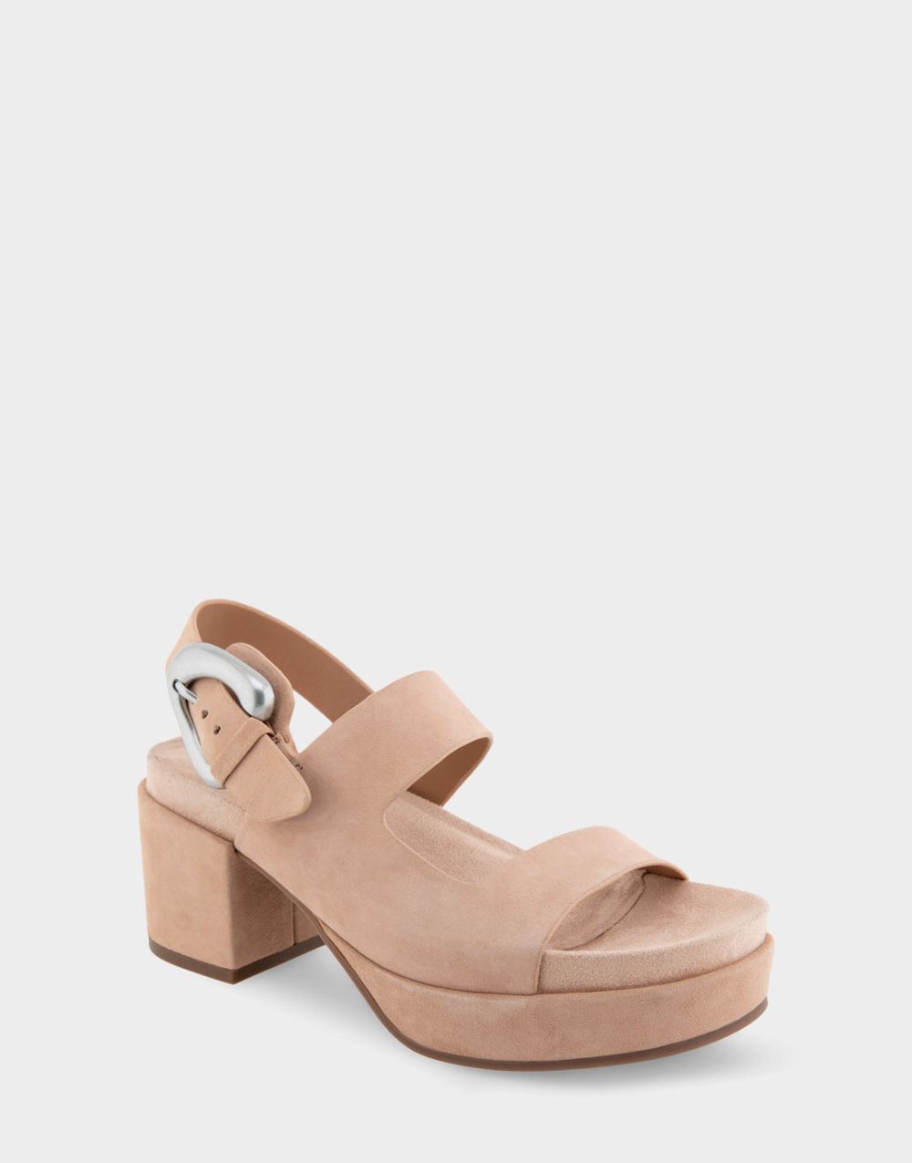 Women's | Clarkson Cipria Suede Asymmetrical Molded Footbed Platform Sandal