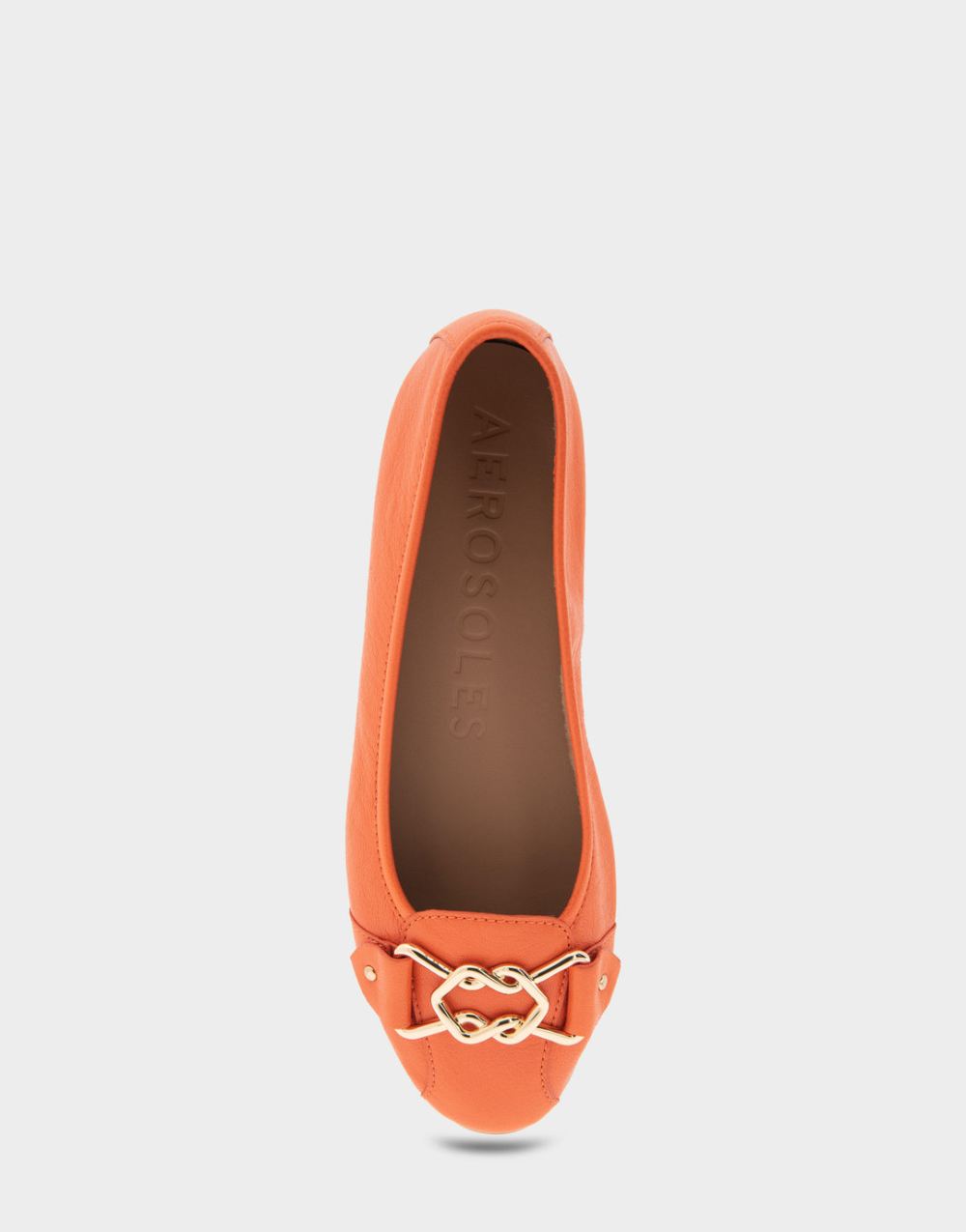 Women's | Bia Mandarin Leather Ornamented Flat