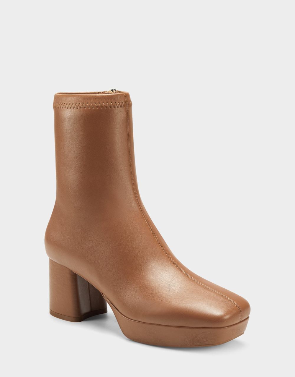 Women's | Sussex Luggage Stretch Faux Leather Platform Boot