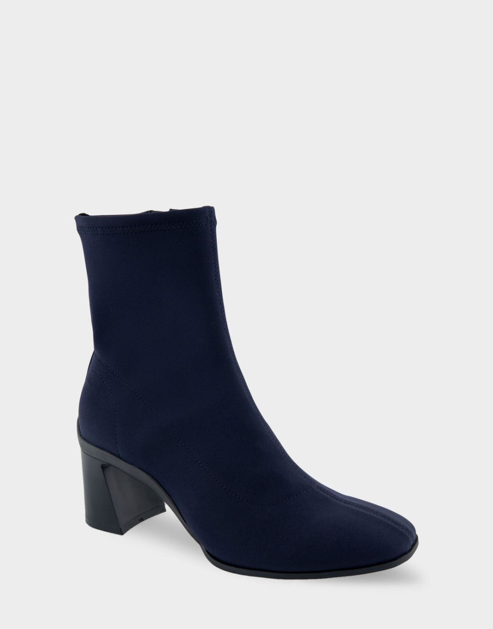 Women's | Corinda Navy Stretch Gabardine Fabric Heeled Ankle Boot