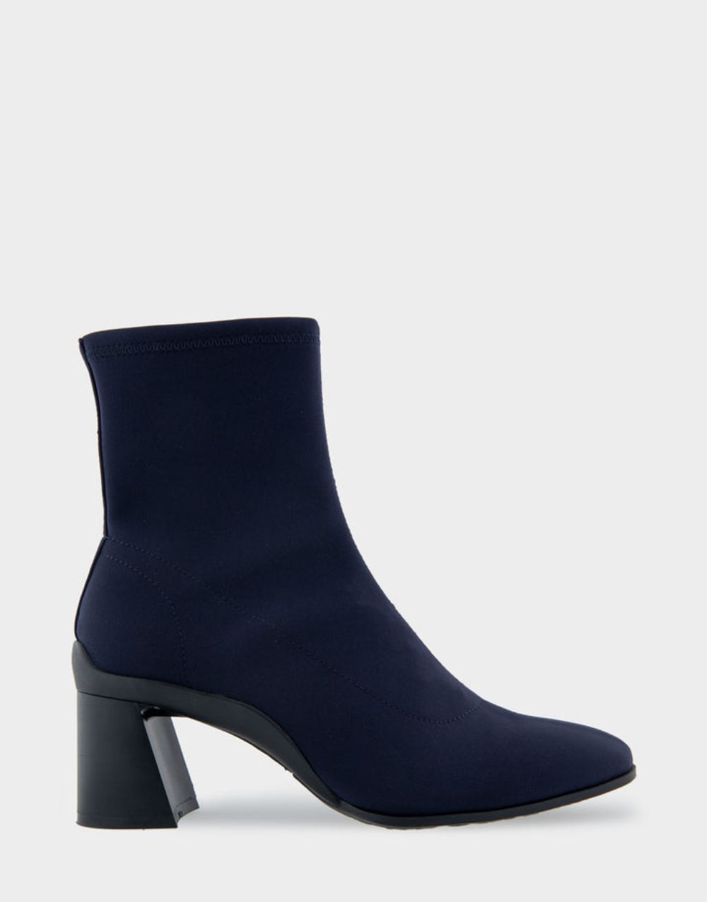 Women's | Corinda Navy Stretch Gabardine Fabric Heeled Ankle Boot