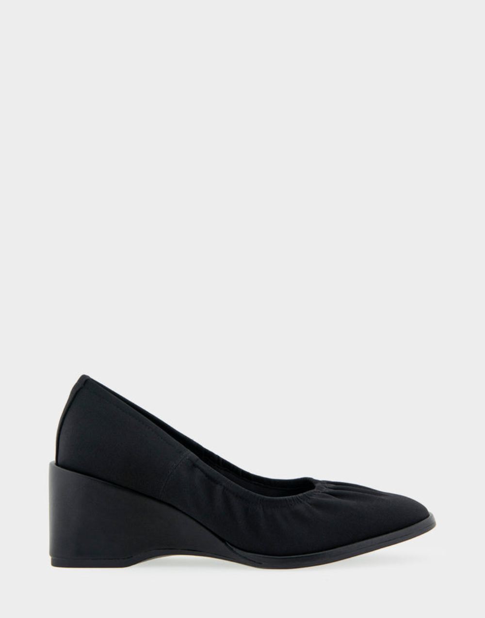 Women's | Airlie Black Gabardine Fabric Wedge Pump