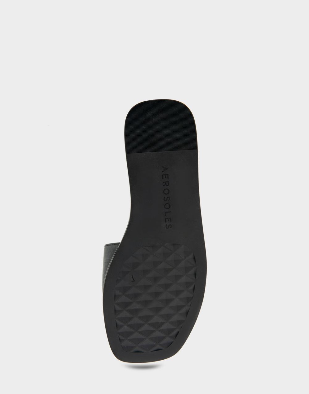 Women's | Blaire Black Leather Ornamented Single Band Slide Sandal