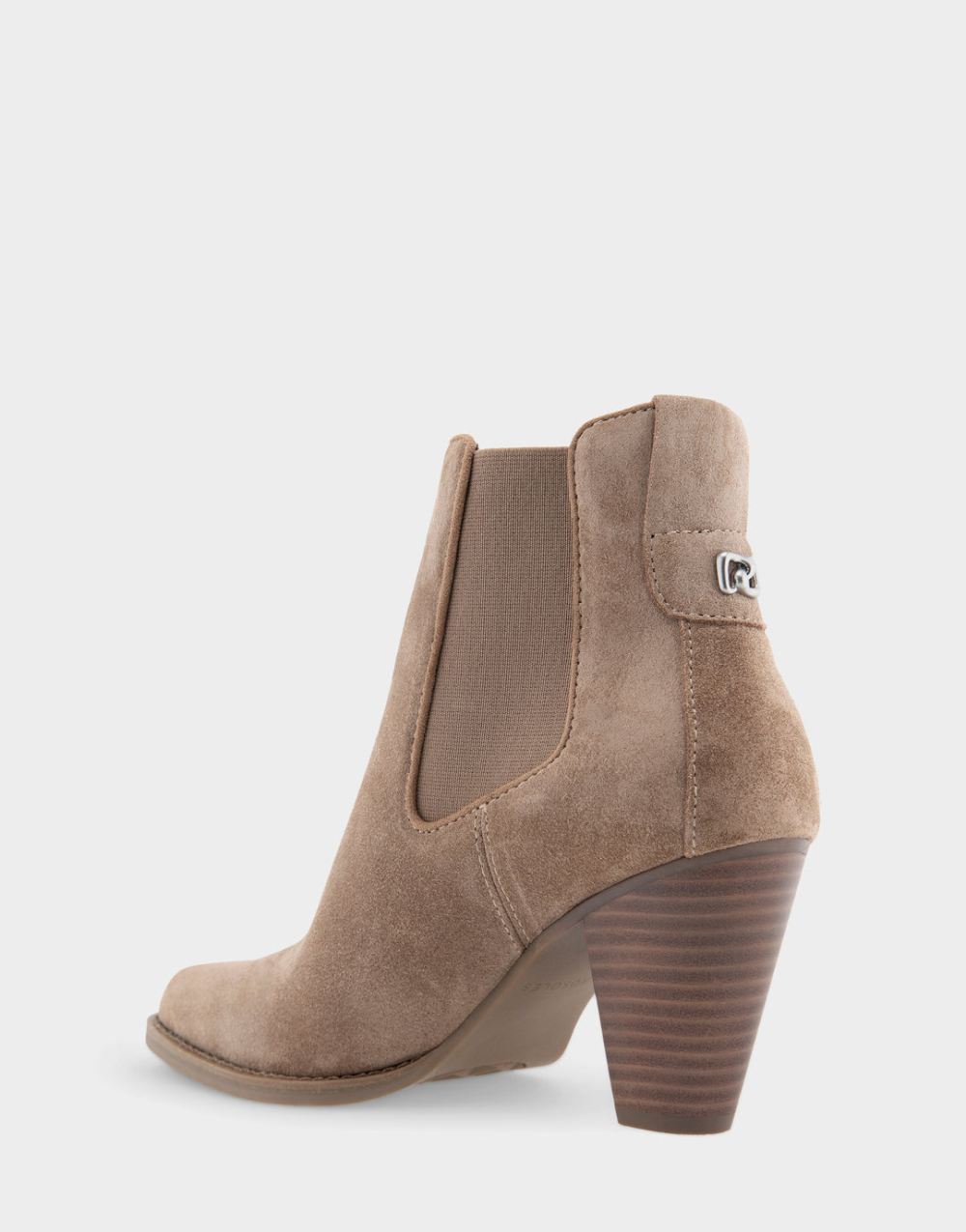 Women's | Lido Trench Coat Genuine Suede Heeled Ankle Boot