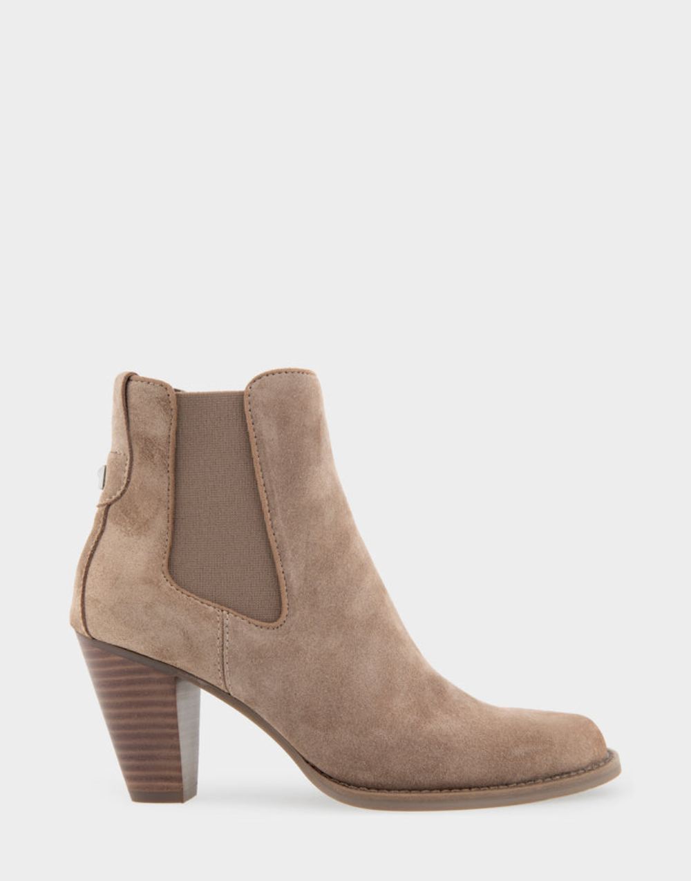 Women's | Lido Trench Coat Genuine Suede Heeled Ankle Boot