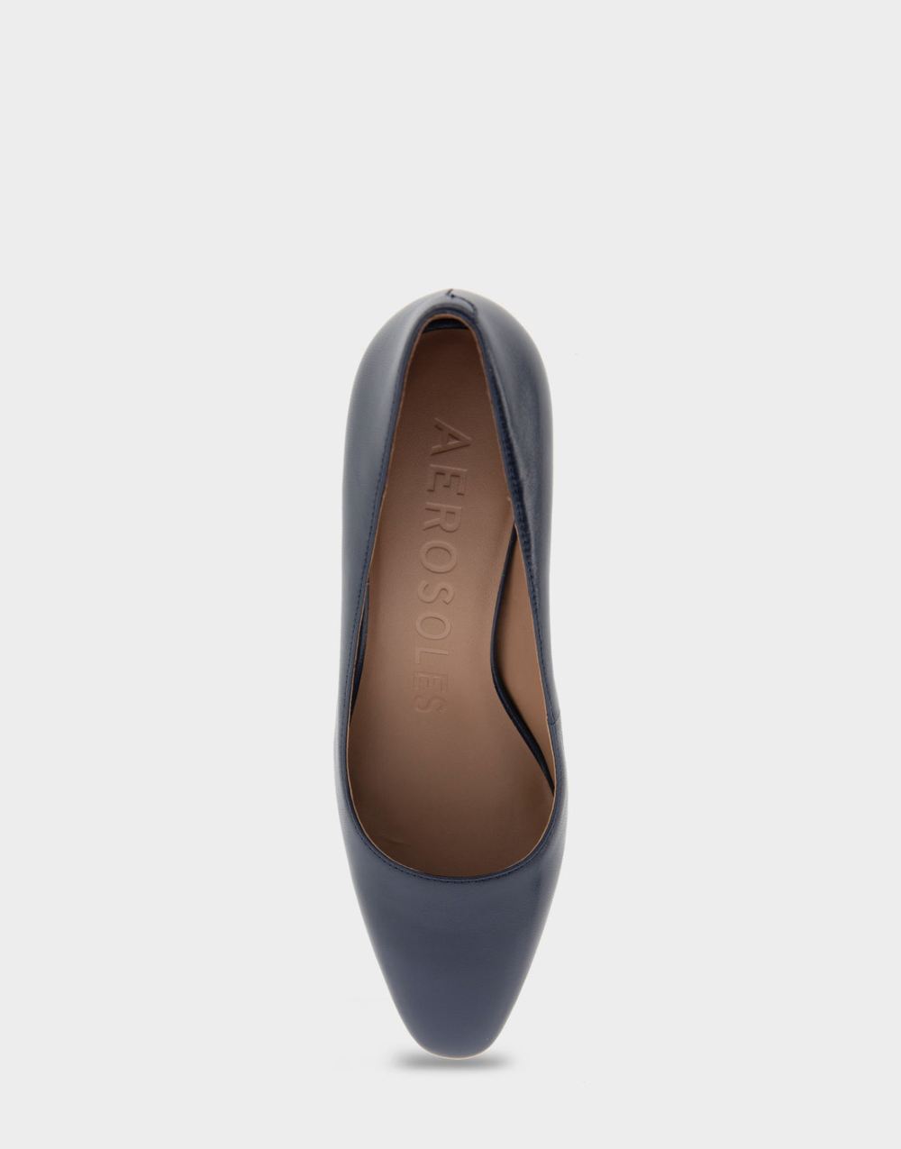 Women's | Minetta Navy Leather Mid-Heel Pump