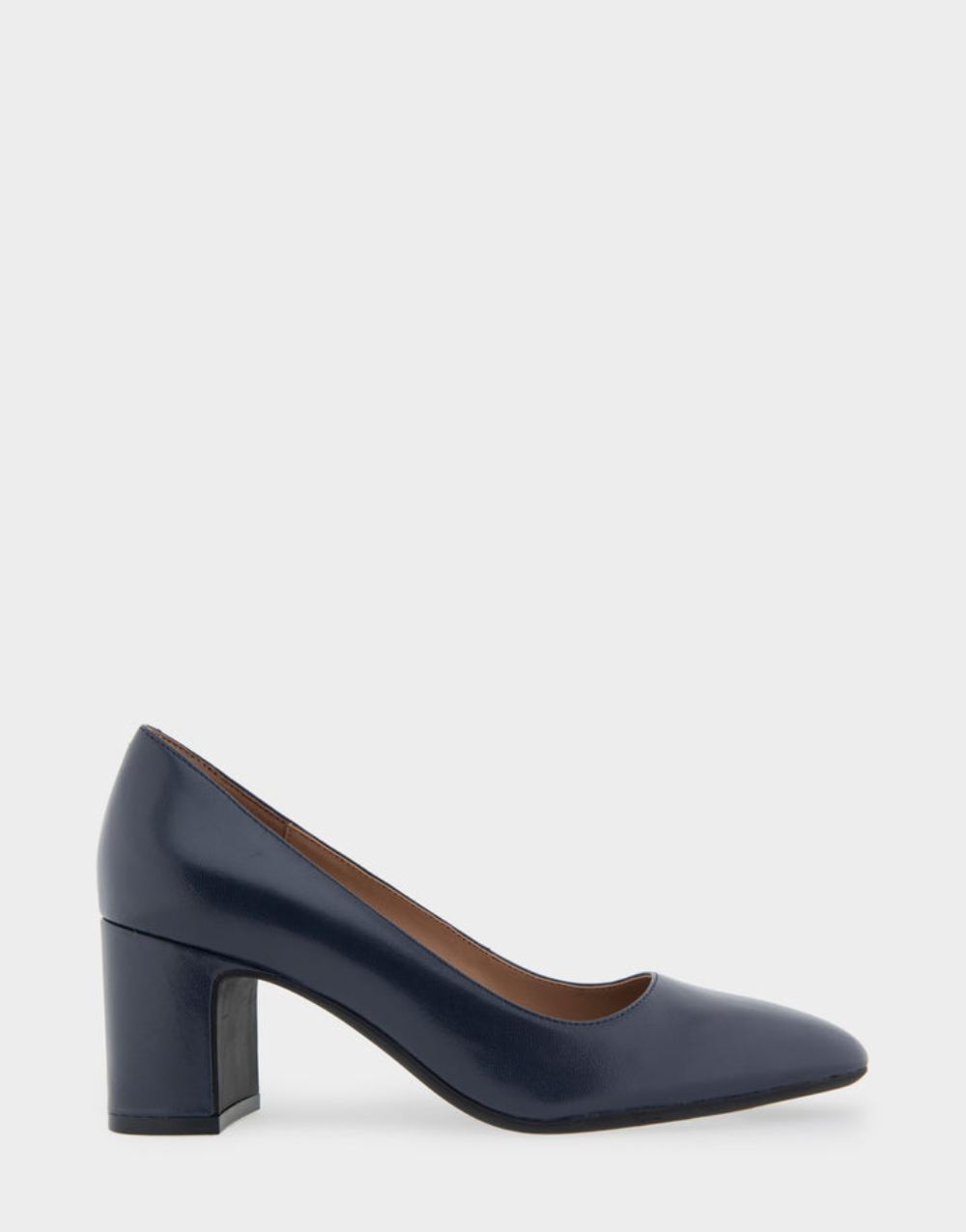 Women's | Minetta Navy Leather Mid-Heel Pump