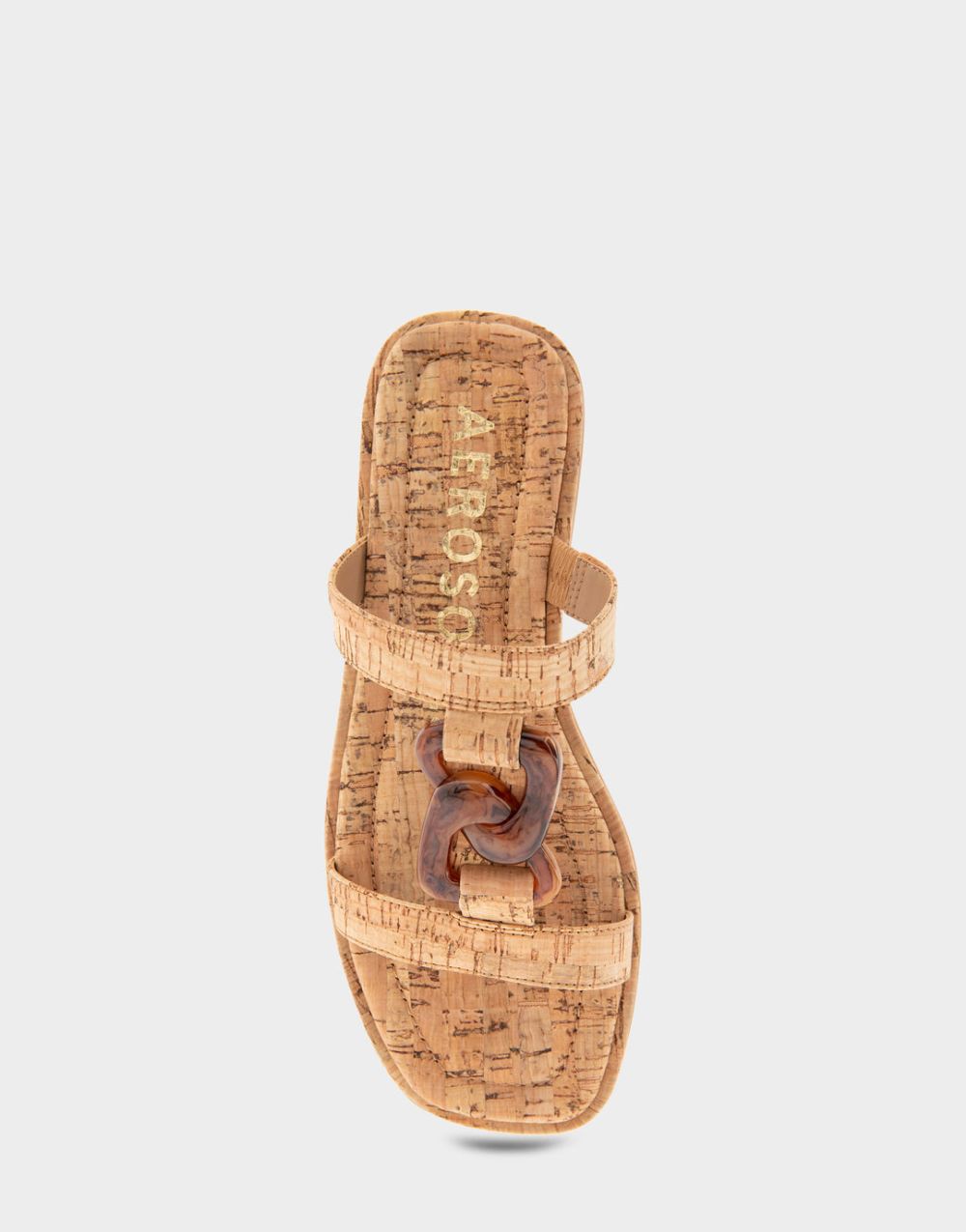 Women's | Boston Cork Ornamented T-Strap Slide Sandal