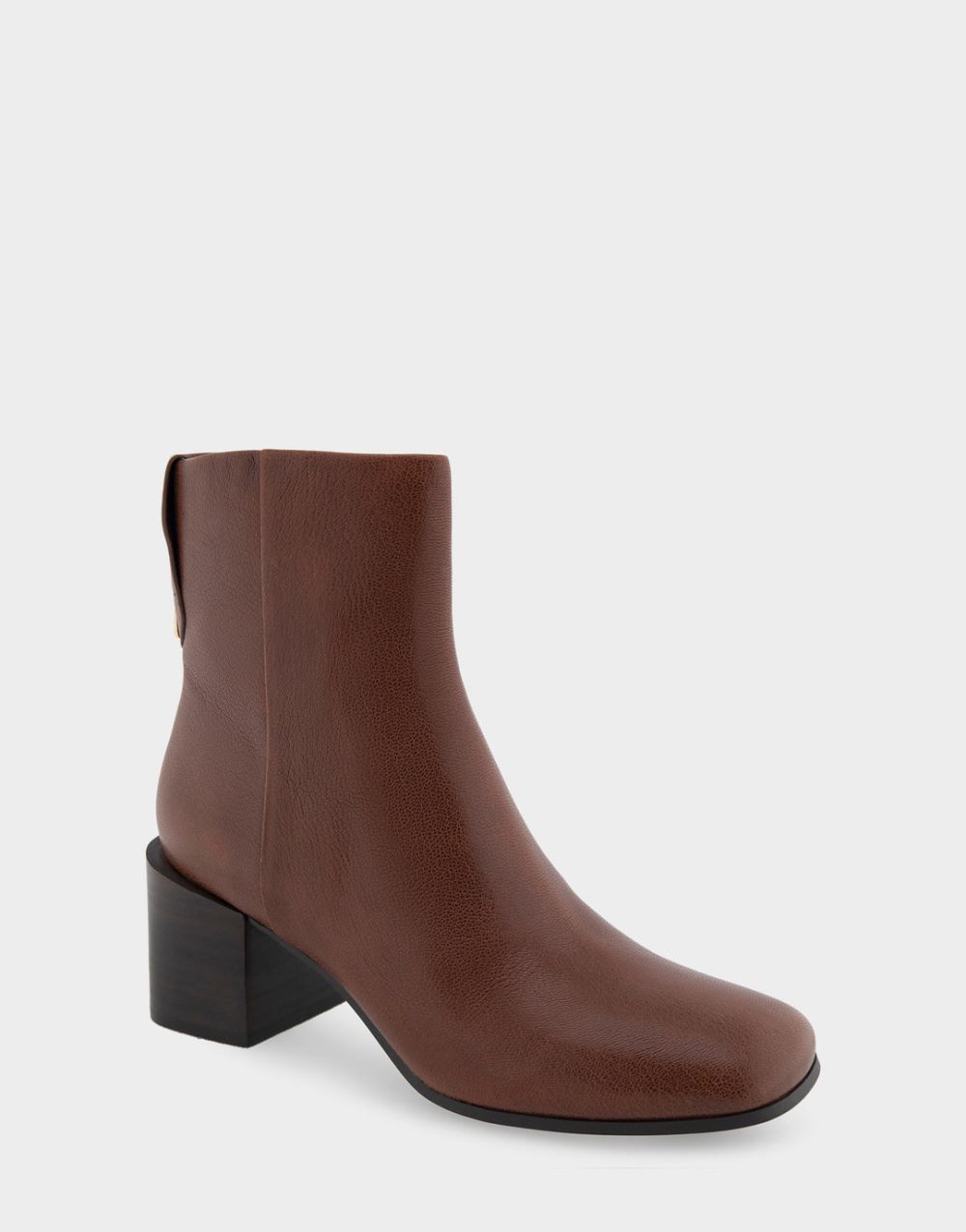 Women's | Ortona Mocha Genuine Leather Heeled Ankle Boot