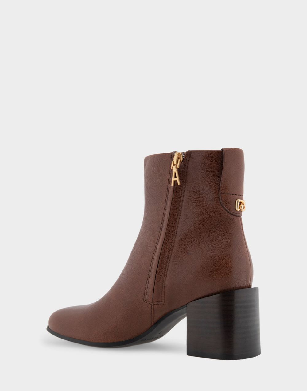 Women's | Ortona Mocha Genuine Leather Heeled Ankle Boot