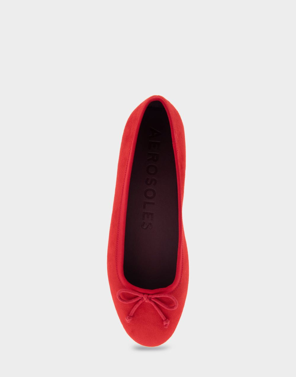 Women's | Homebet Racing Red Faux Suede Ballet Flat