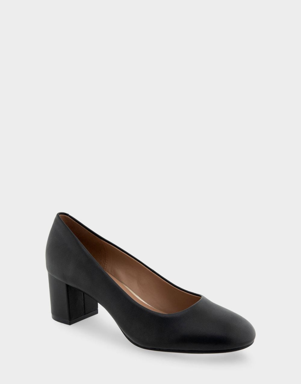 Women's | Ebel Black Genuine Leather Mid Heel Pump