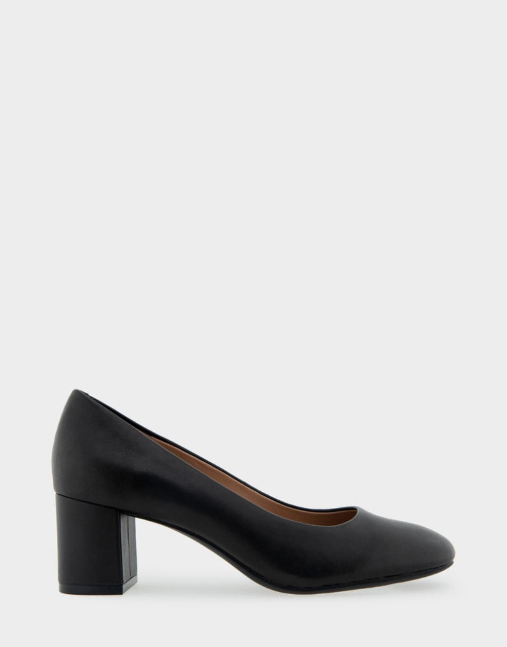 Women's | Ebel Black Genuine Leather Mid Heel Pump