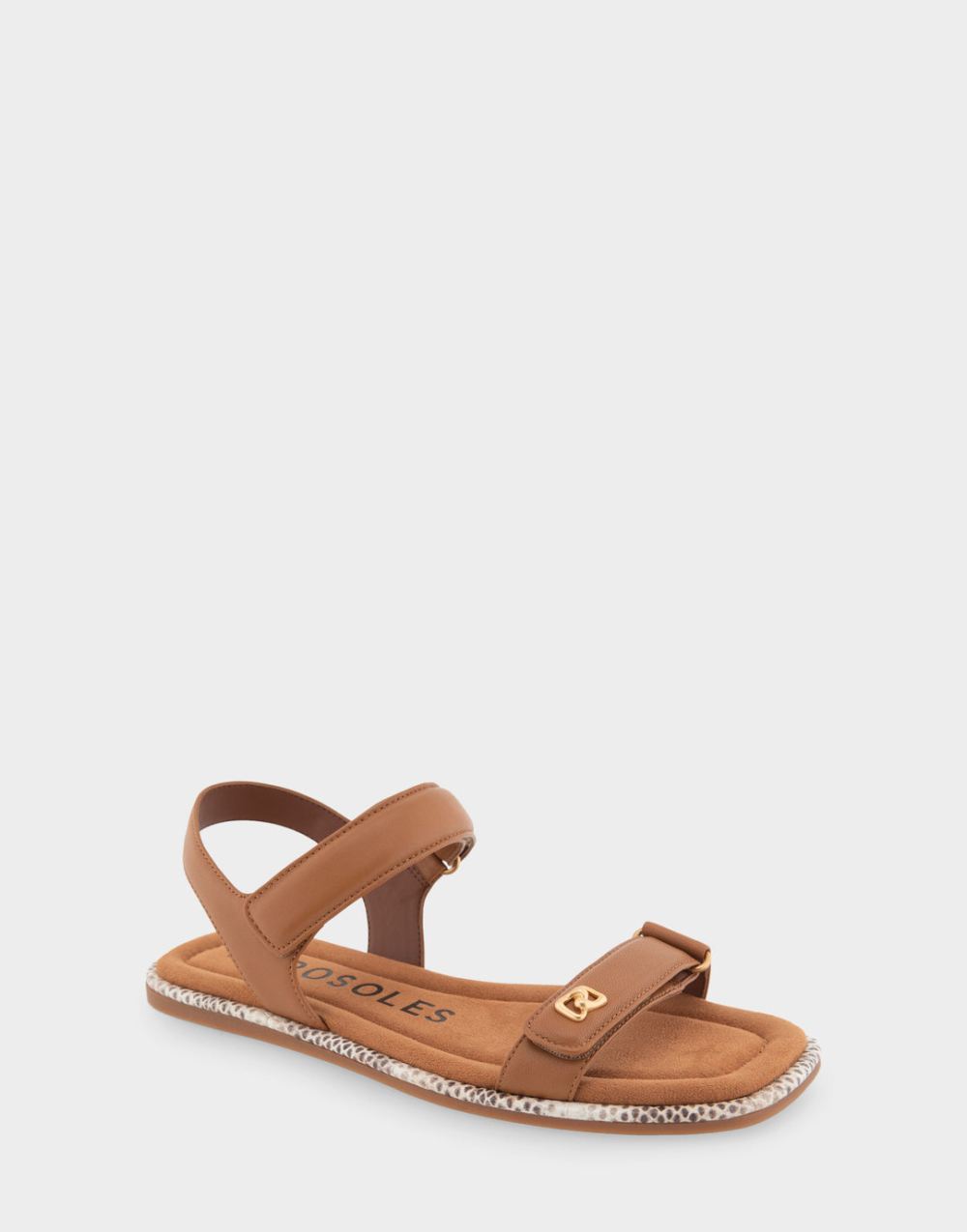 Women's | Bruna Tan Leather Adjustable Quarter Strap Sandal