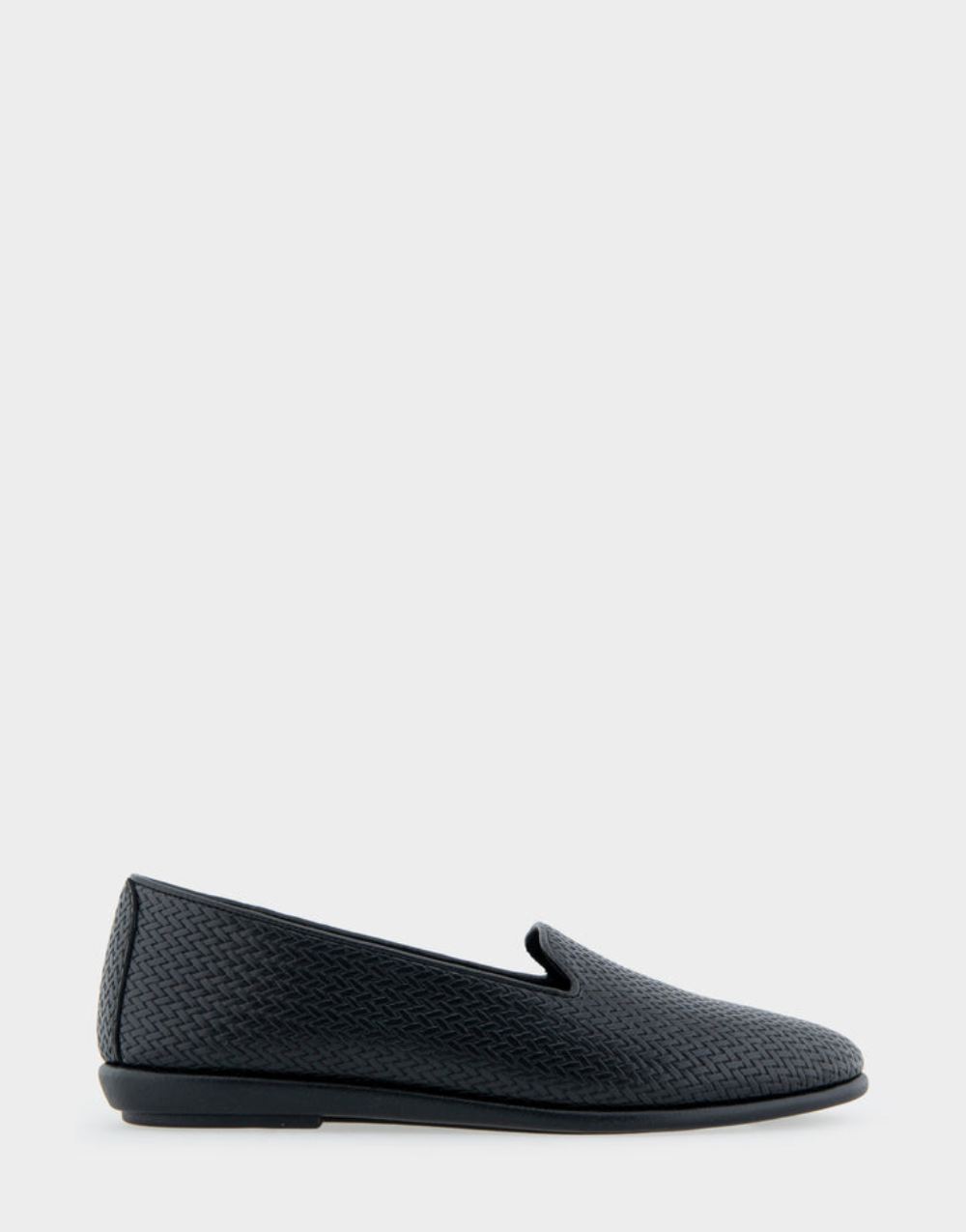 Women's | Betunia Black Embossed Faux Leather Loafer