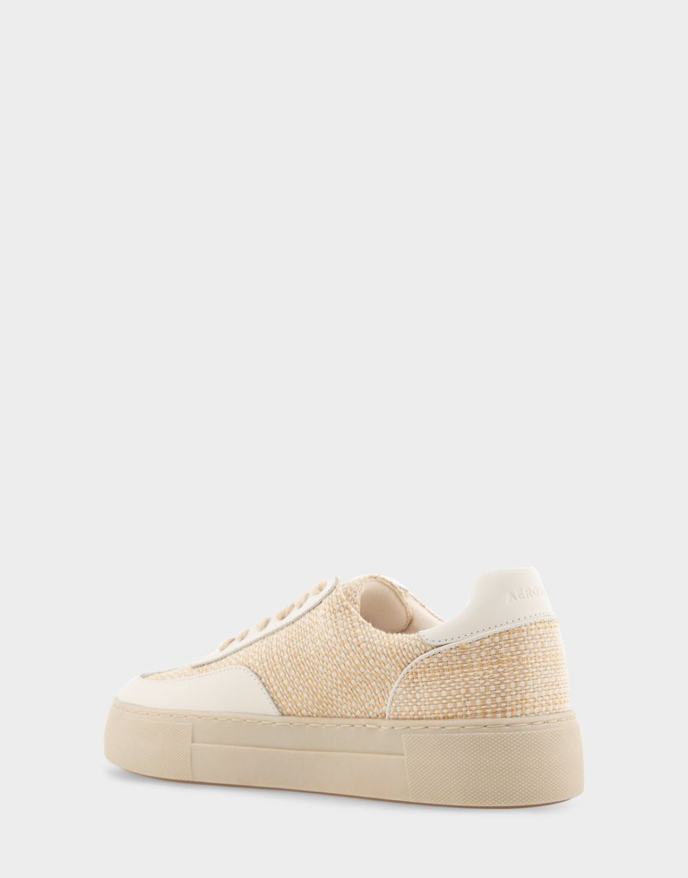 Women's | Bramston Sand Raffia Lace Up Flatform Sneaker