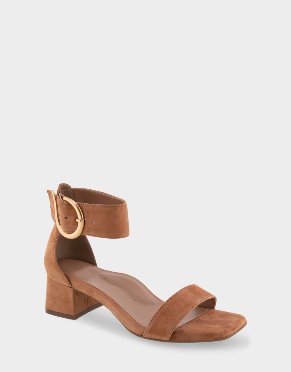 Women's | Eliza Tan Genuine Suede Heeled Dress Sandal