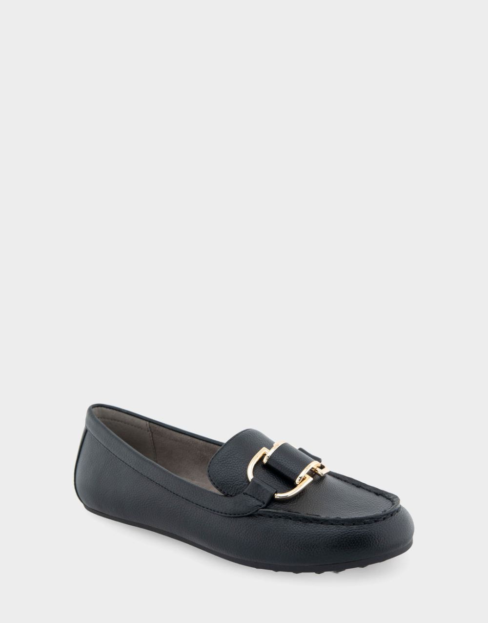 Women's | Denver Black Faux Leather Ornamented Loafer