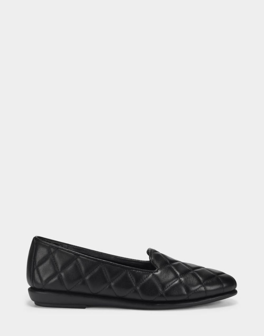 Women's | Betunia Black Quilted Genuine Leather Loafer